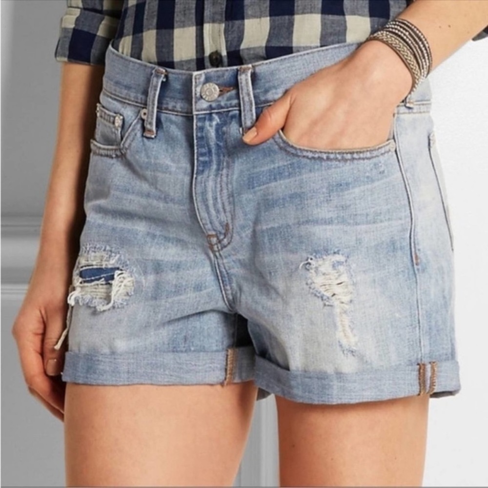 Madewell Distressed Cuffed Denim Women’s Jean Shorts Size 26